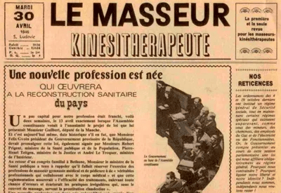 création du diplôme d'Etat de Masso-kinésithérapie